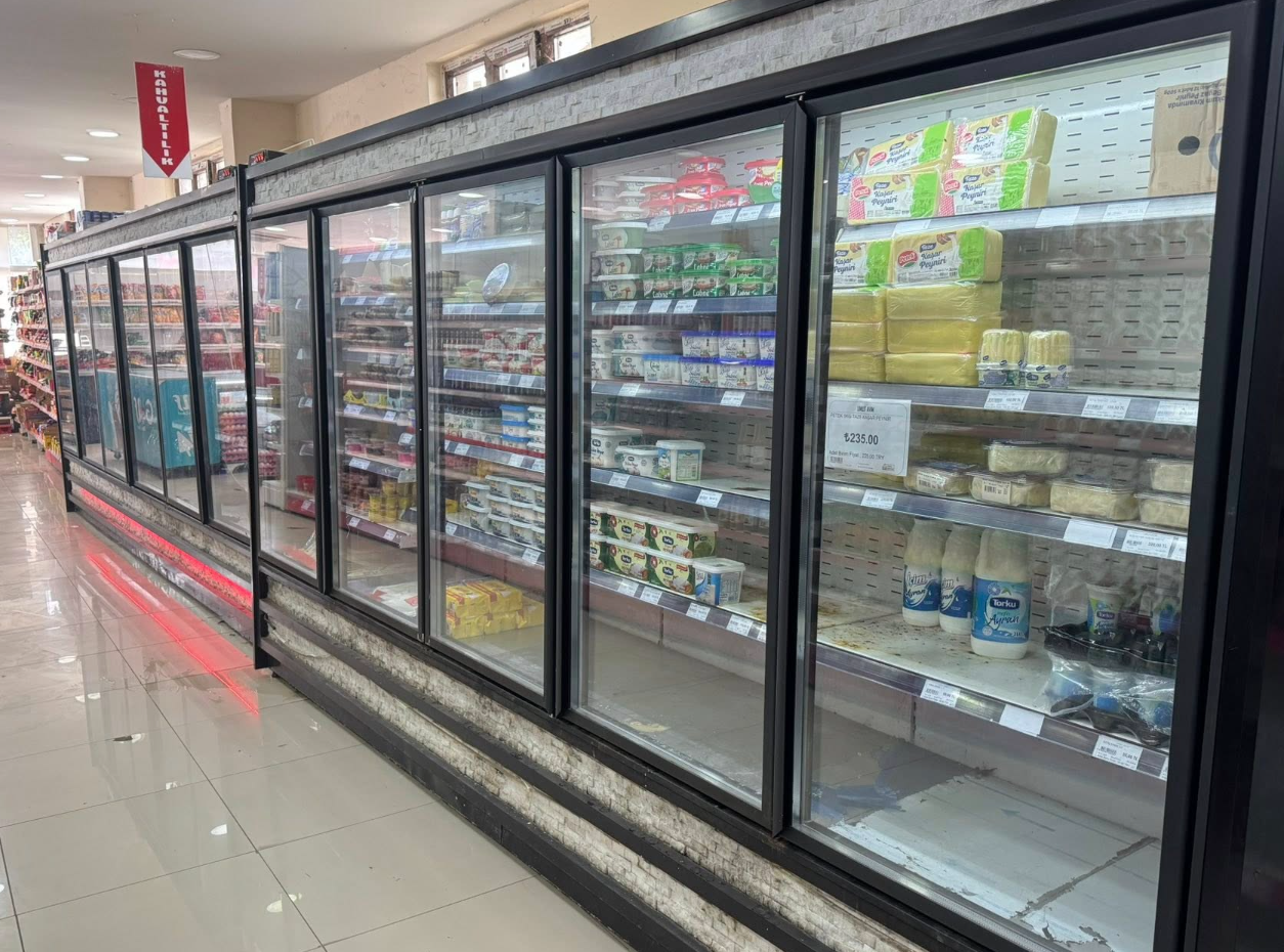 Çıkma 5 metre ve 6 metrelik market dolapları